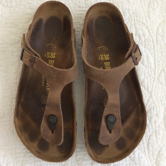 birkenstock gizeh oiled leather sandal